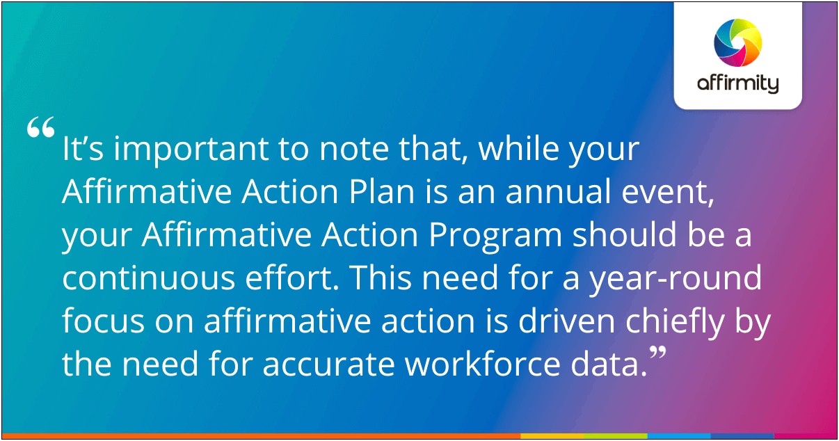 Affirmative Action Plan Template For Small Business