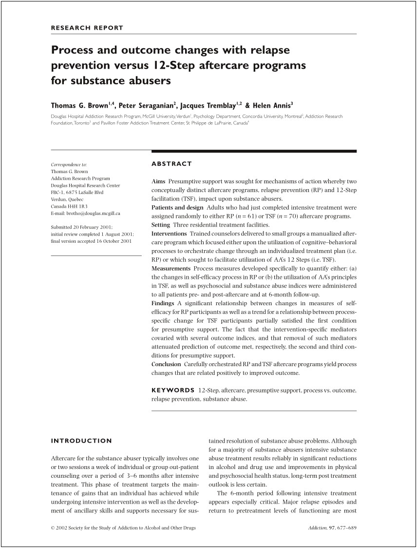 Aftercare Plan For Substance Abuse Template