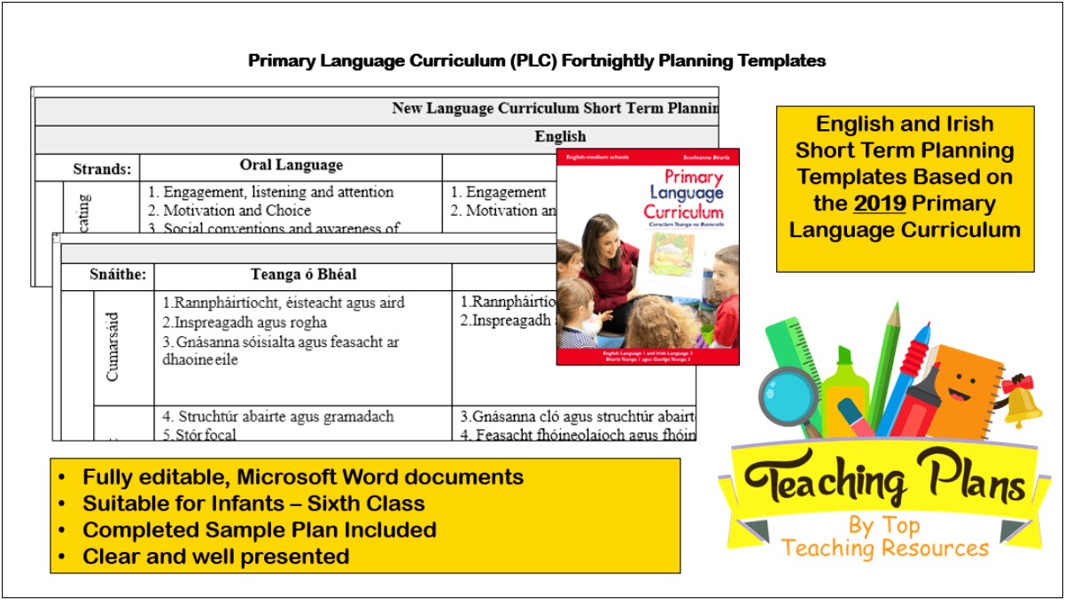 Aistear Short Term Curriculum Planning Template