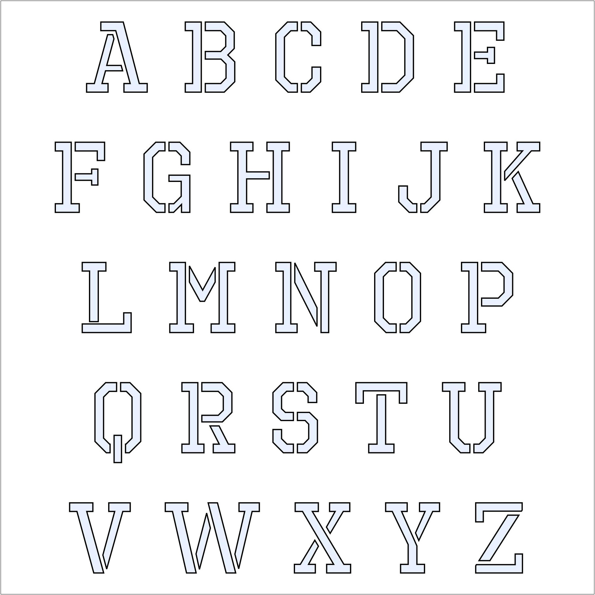 Alphabet Letter Templates For Bulletin Boards