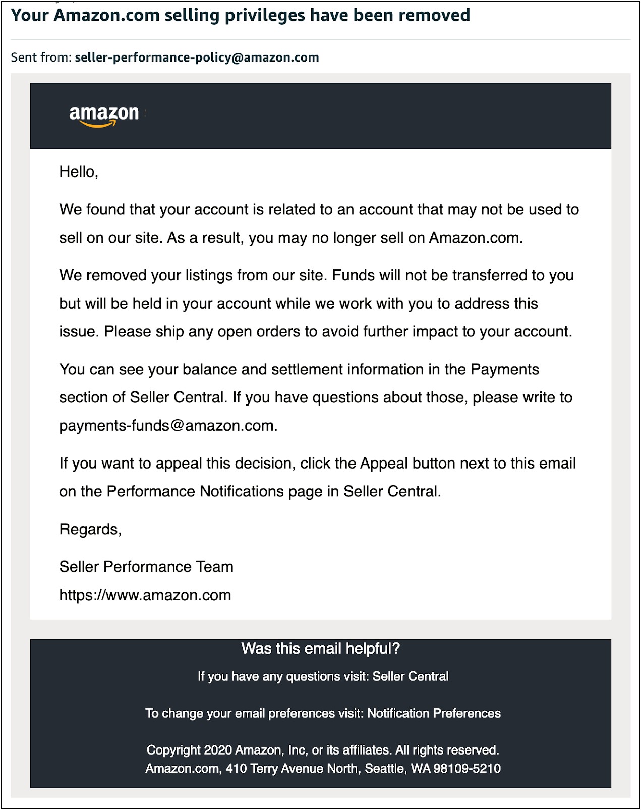 Amazon Appeal Plan Of Action Email Template