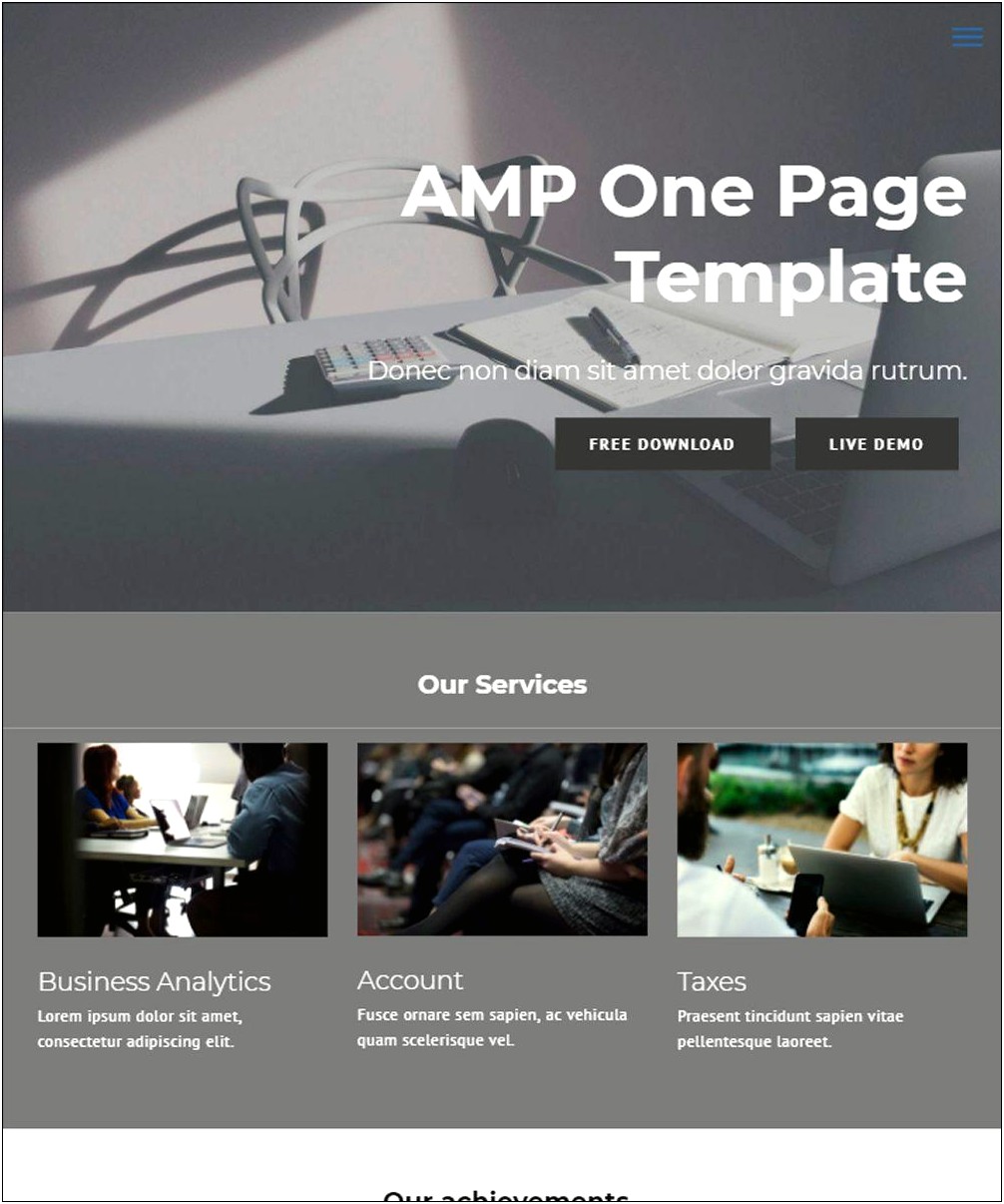 Amp Cards Google Amp Mobile Template