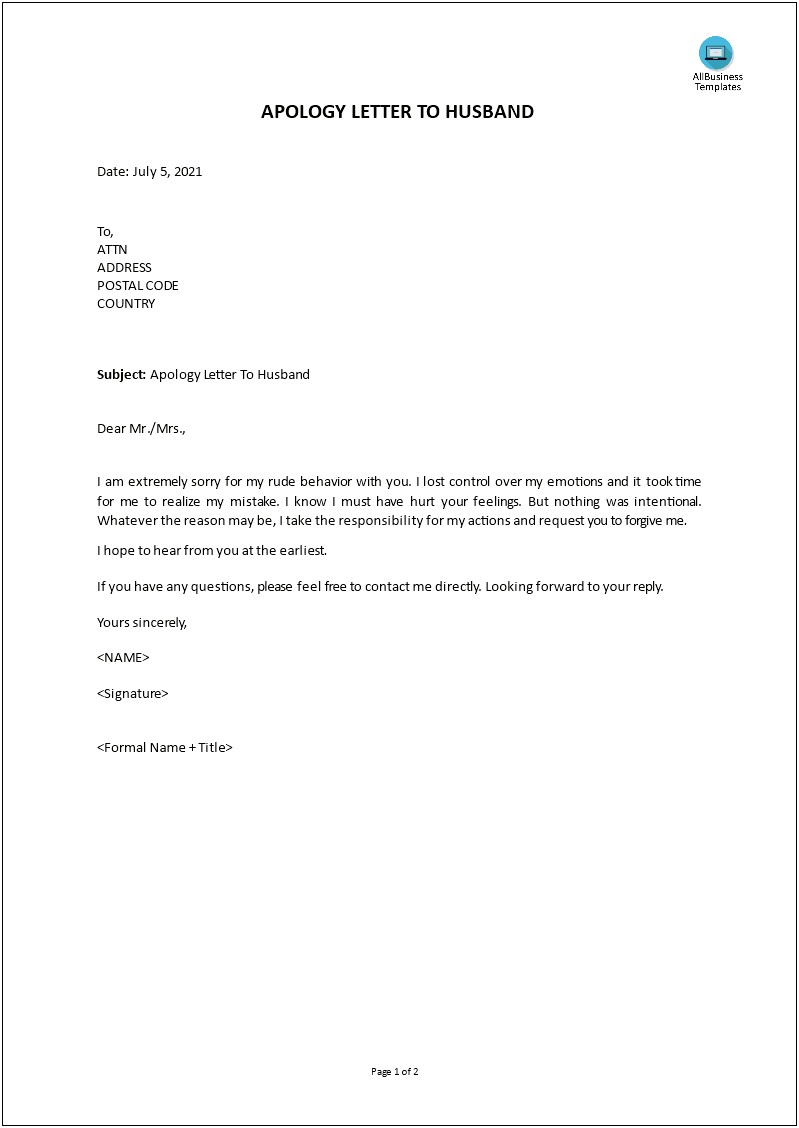 Apology Letter Template For Students Pdf