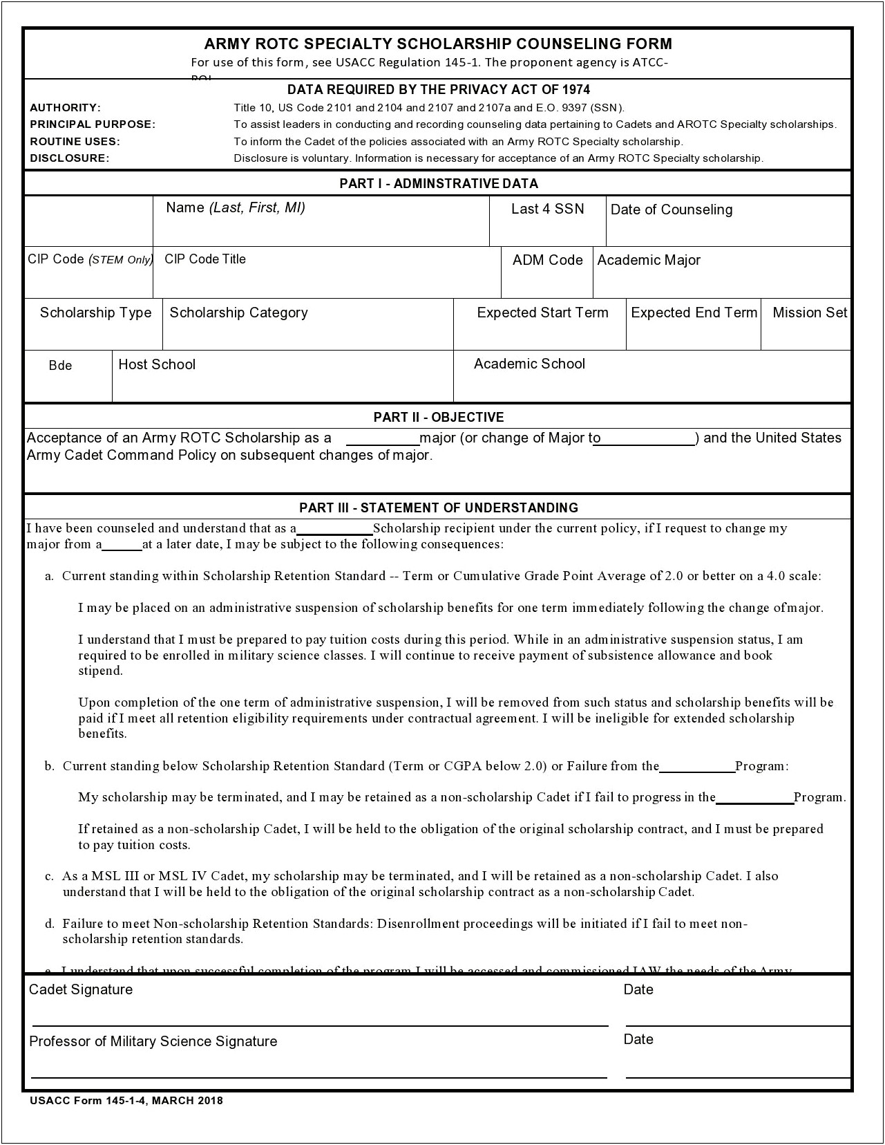 Army Counseling Plan Of Action Template