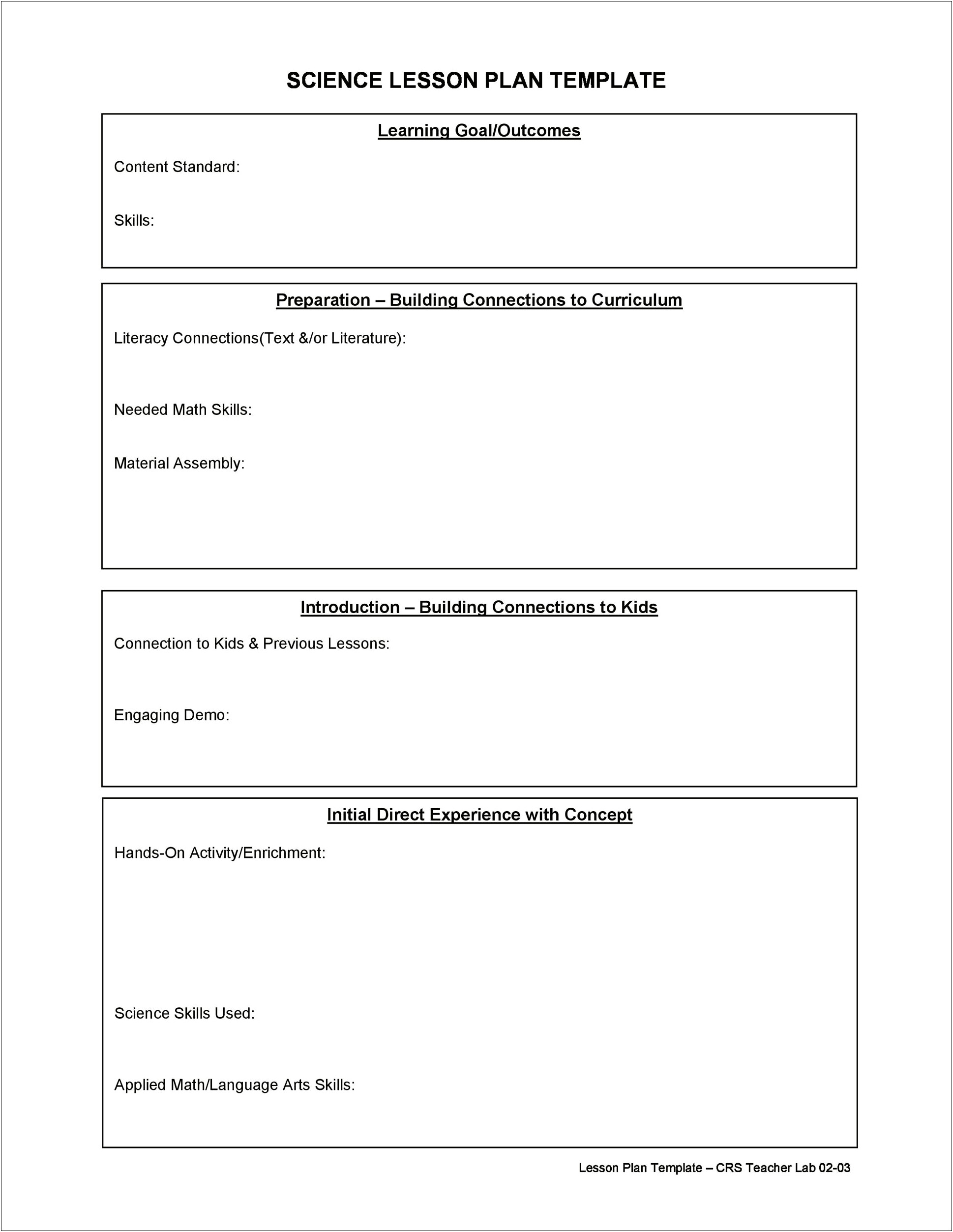 Art And Science Of Teaching Lesson Plan Template