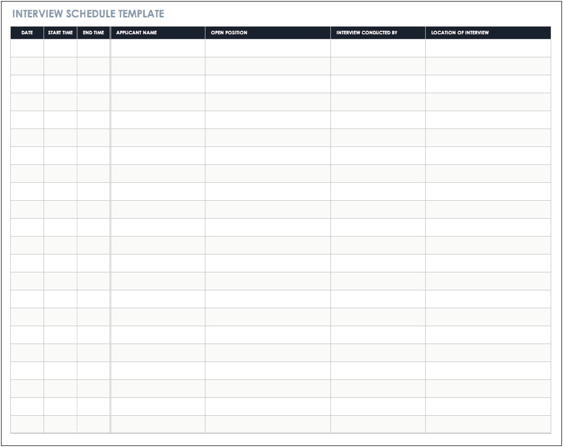 Assessment Plan Template For Job Interview