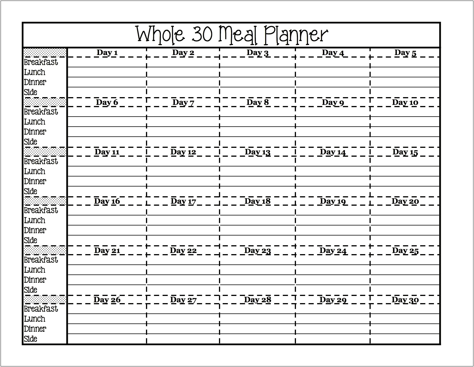 Asthetically Pleasing Meal Planning And Grocery List Template