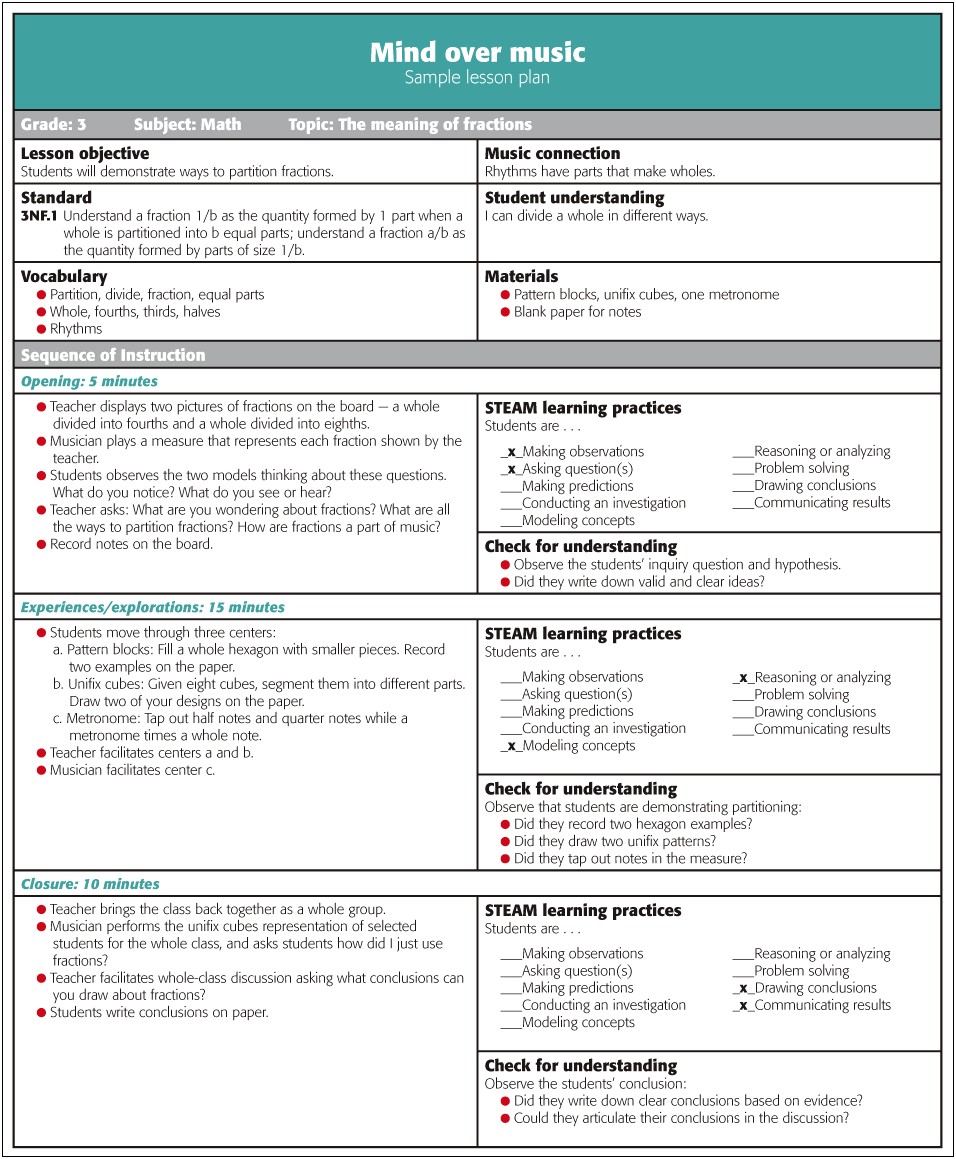 Asu Direct Instruction Lesson Plan Template