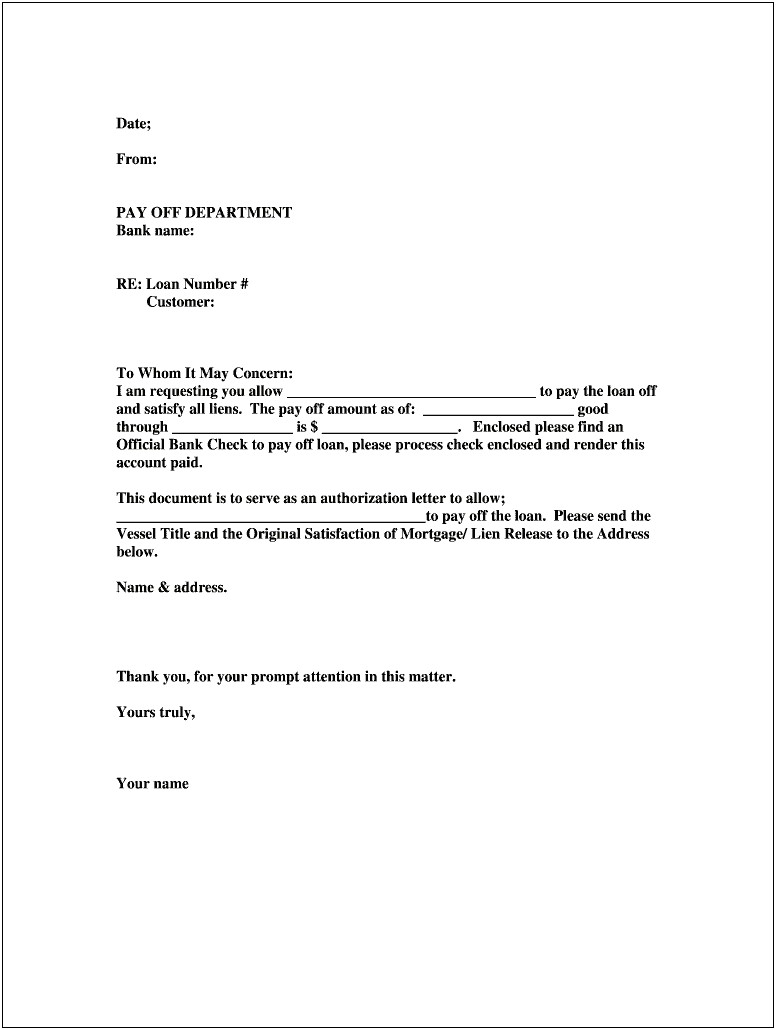 Authorization Letter To Release Information Template
