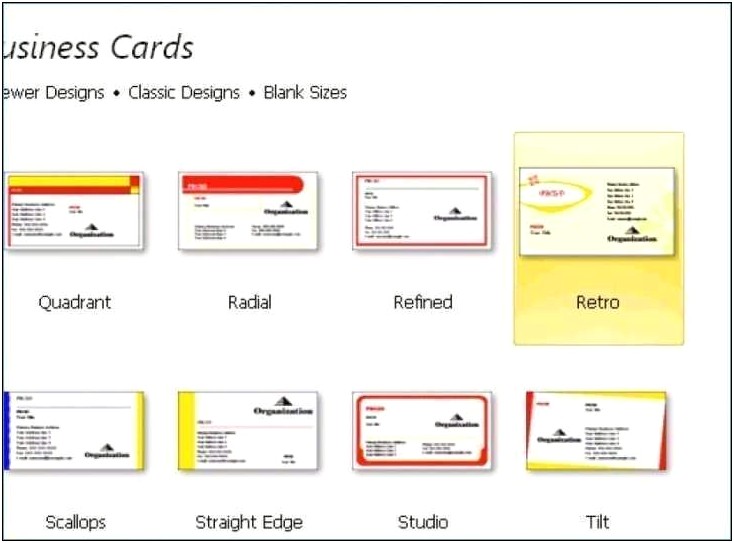 Avery 278883 Business Card Template Blank Fou Publisher