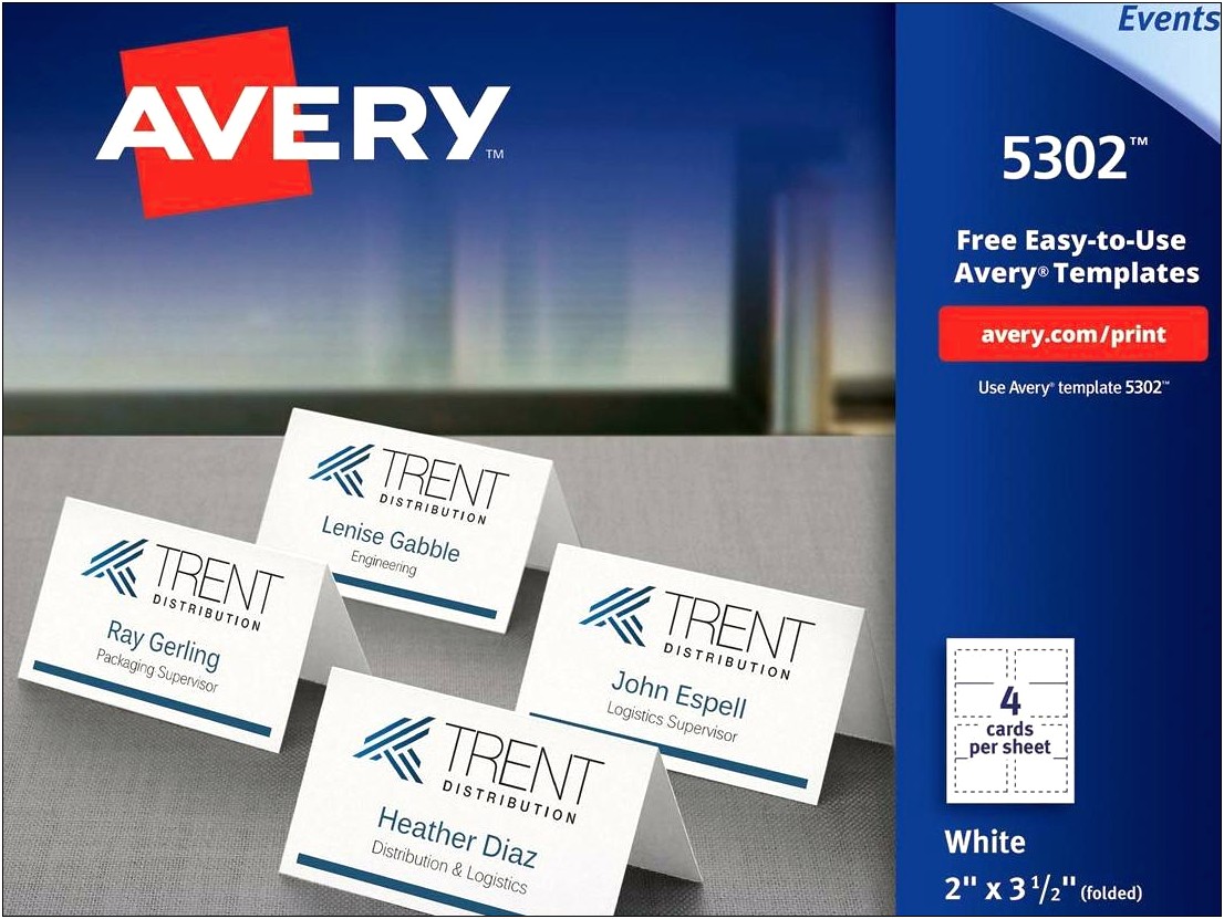 Avery Blank Business Card Template 28371