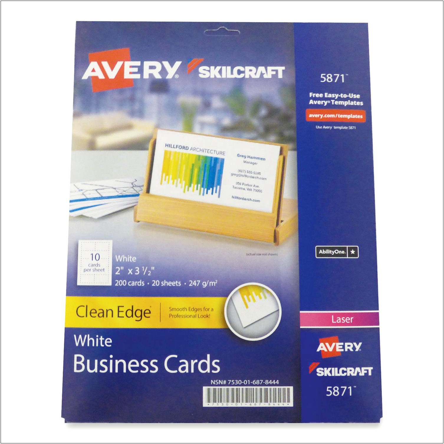 Avery Clean Edge Busines Cards Inkjet Template