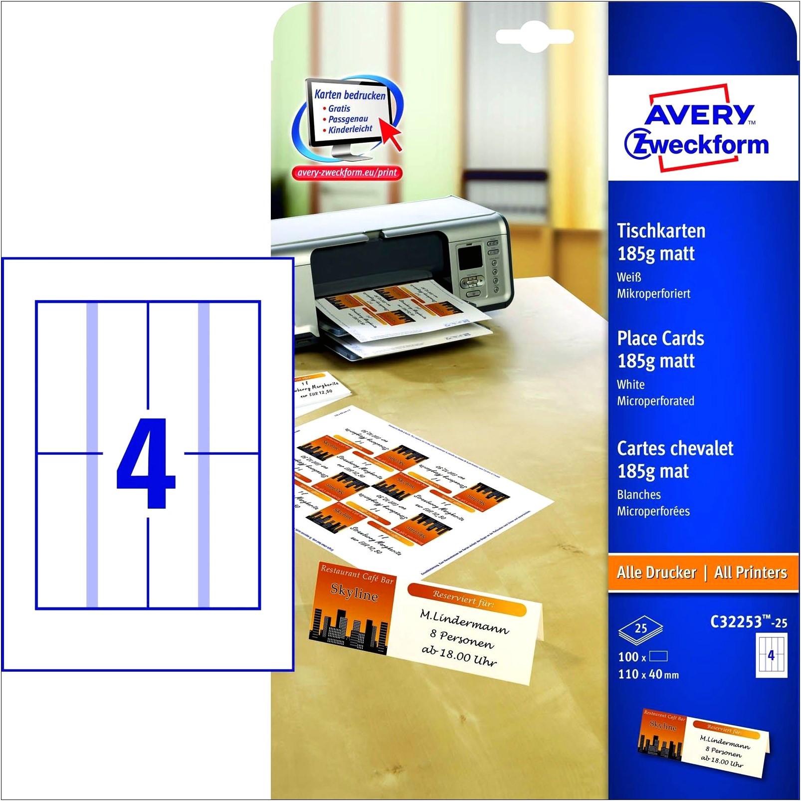 Avery Double Sided Tent Card Template