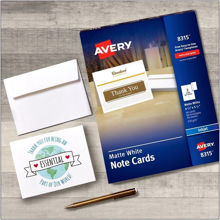 Avery Folded Thank You Card Template