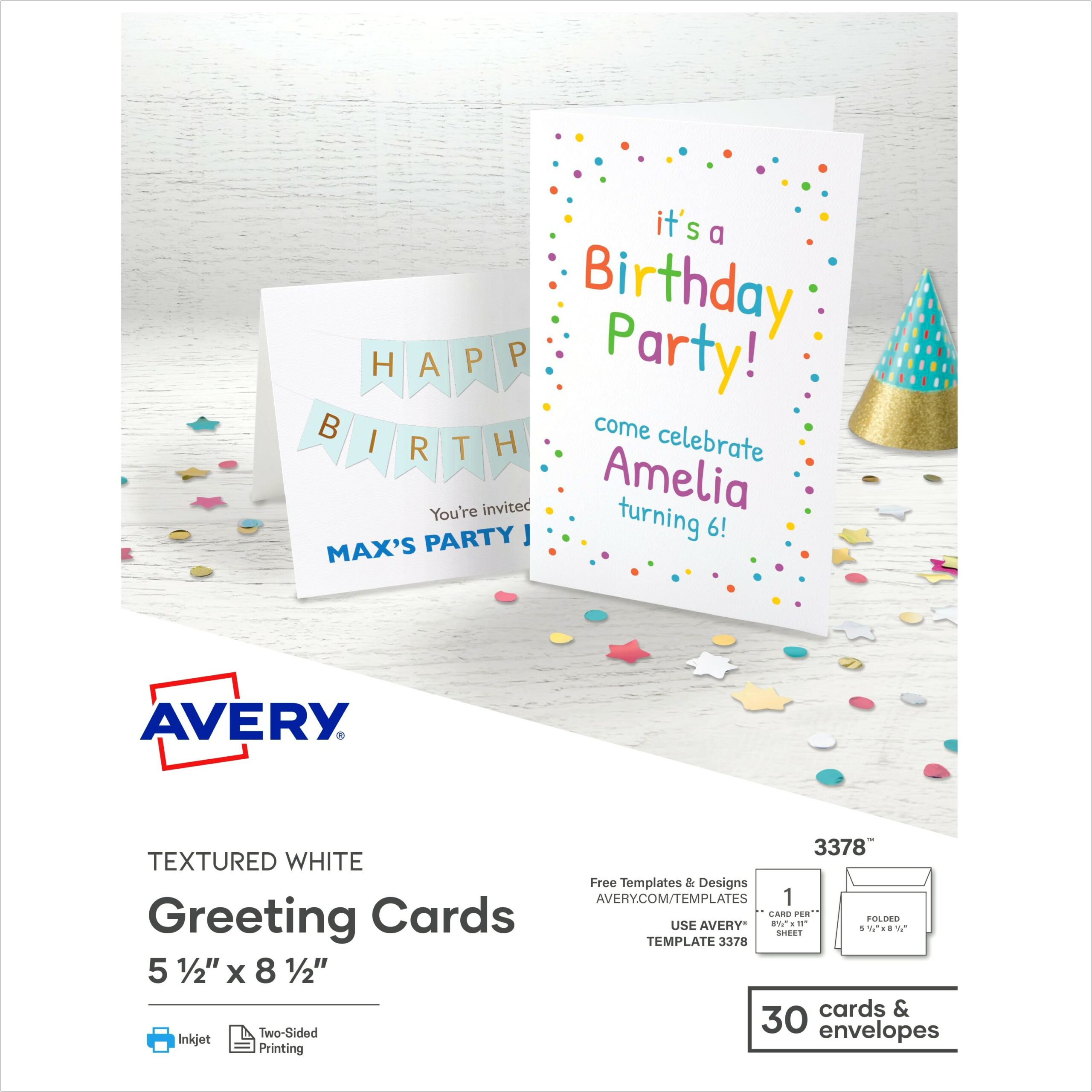 Avery Graphic & Text Business Card Template