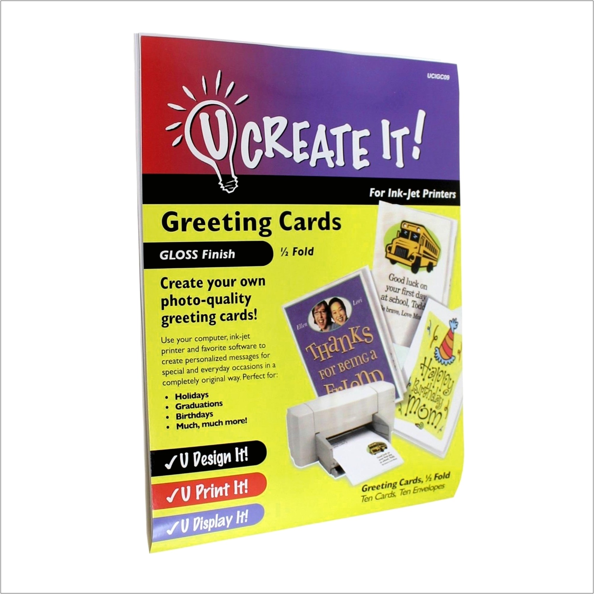 Avery Half Fold Greeting Card Template 3297