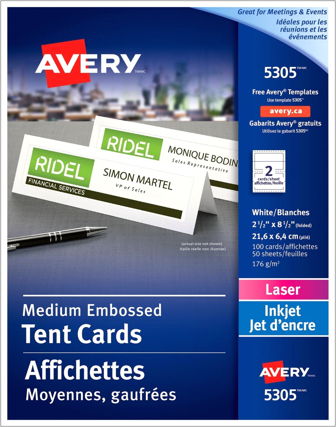 Avery Laser & Inkjet Tent Cards Template