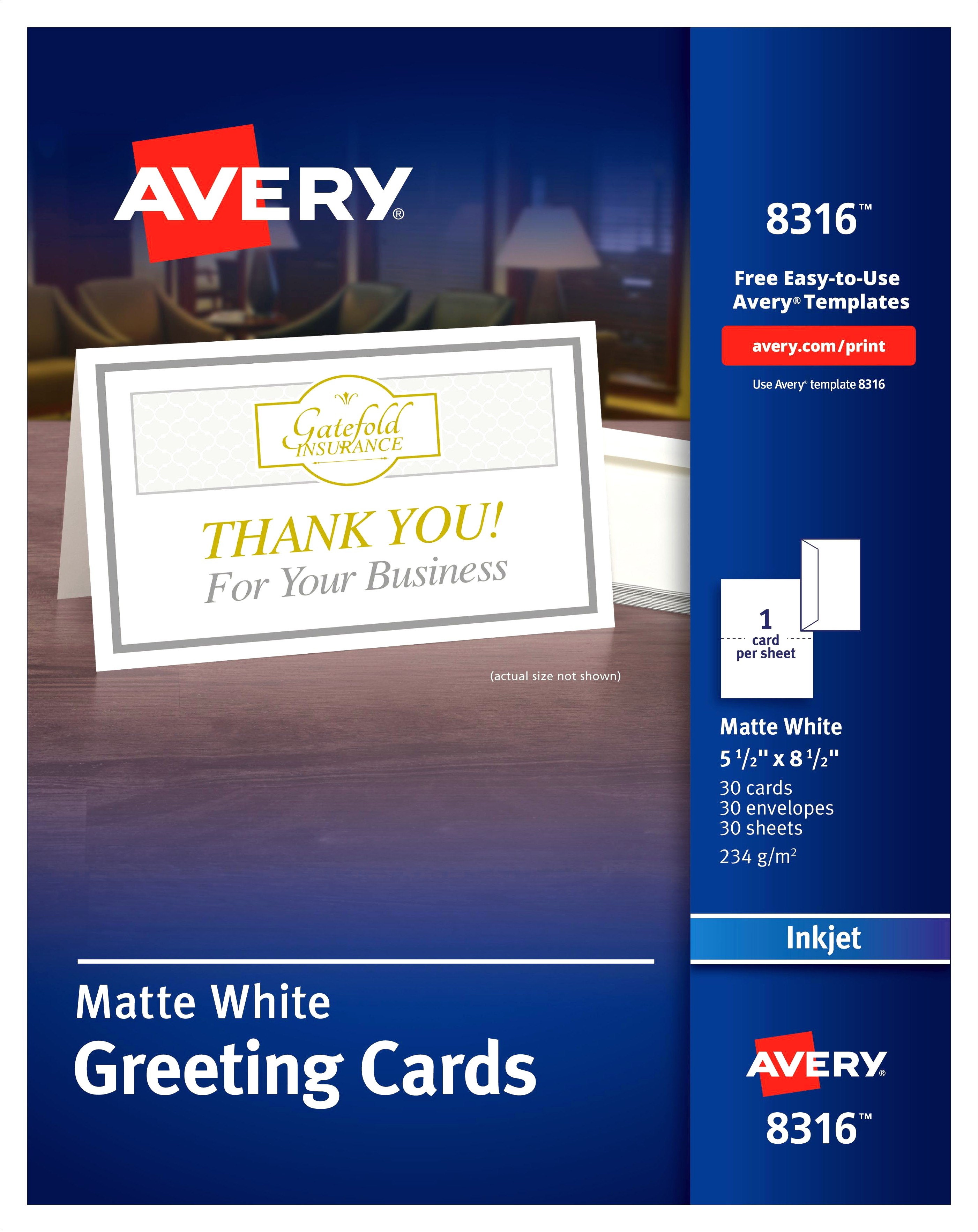 Avery Quarter Fold Greeting Cards 3266 Template