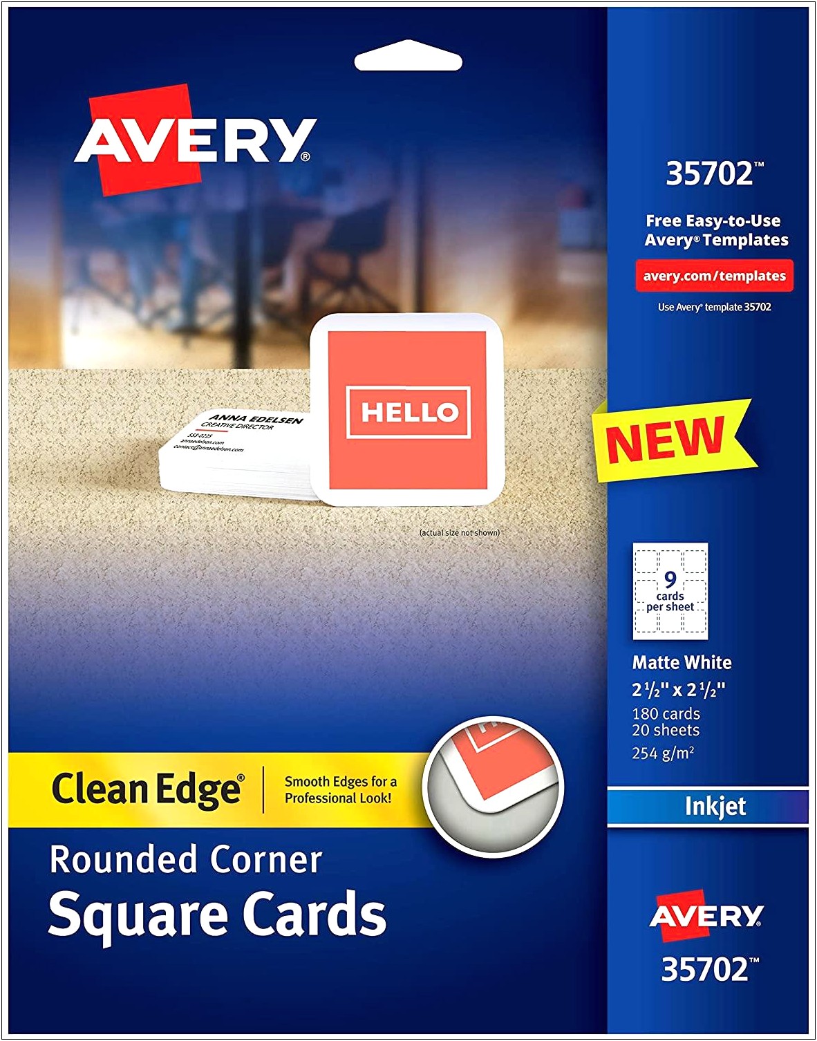 Avery Rounded Corner Square Cards Template