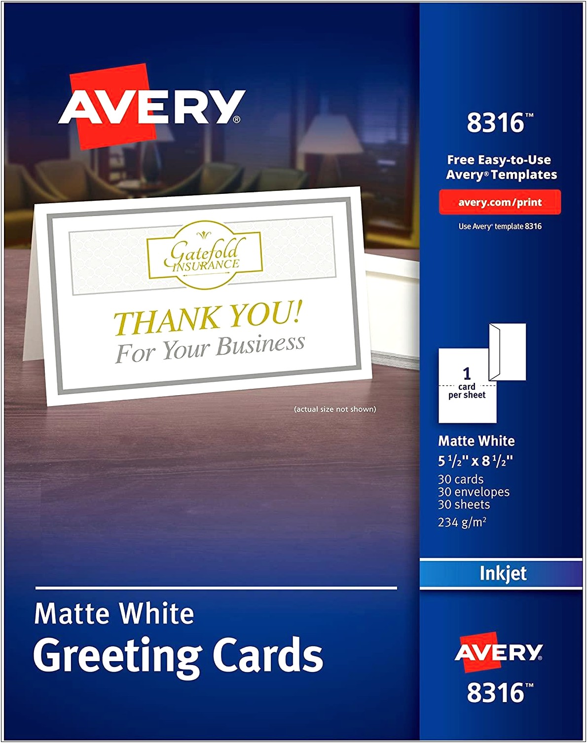 Avery Template 3265 Inkjet Greeting Cards