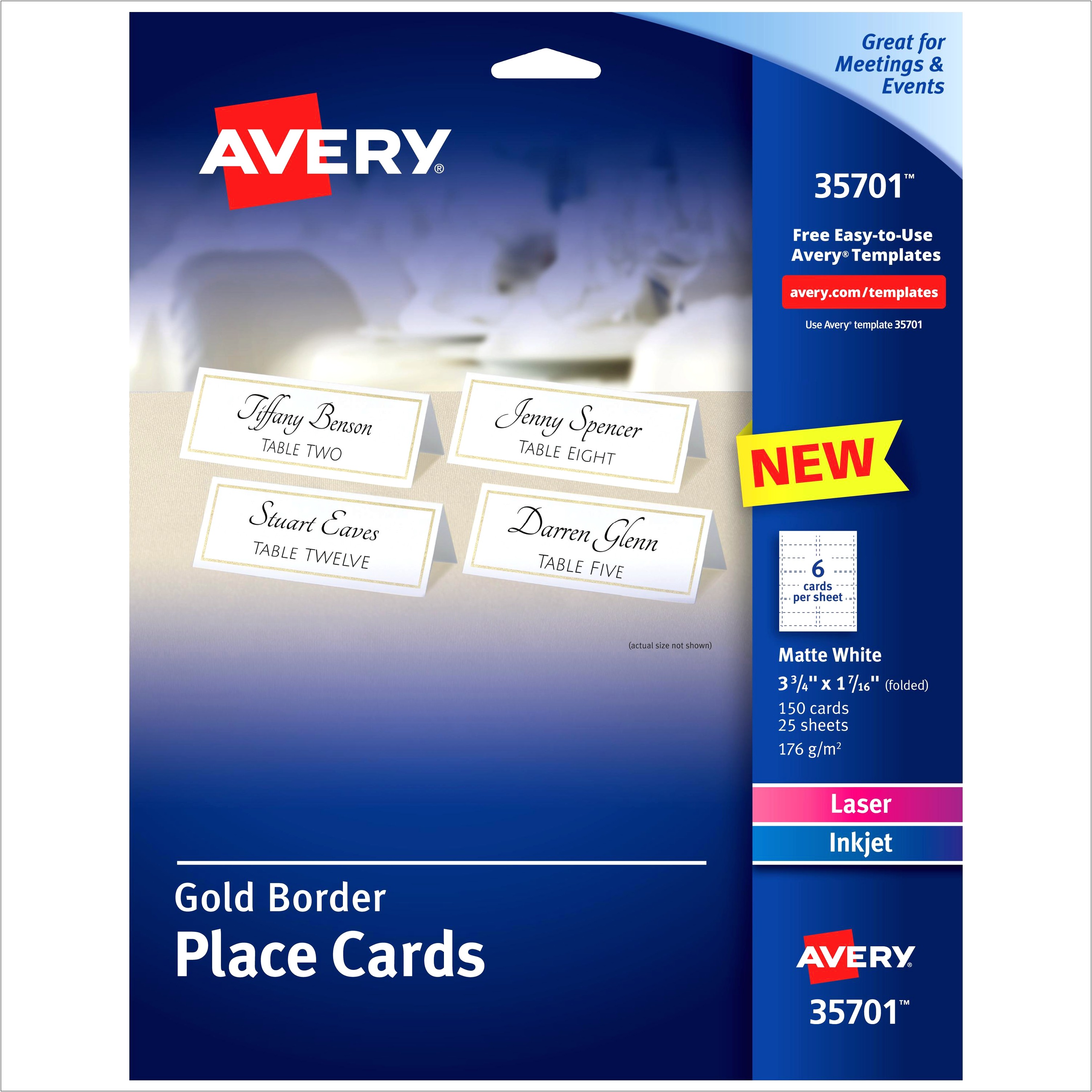 Avery Two Sided Tent Card Template