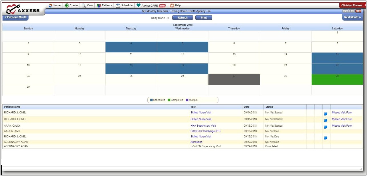 Axxess Dc Planning Template Patient Teaching