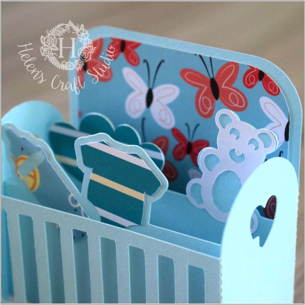 Baby Crib Pop Up Card Template