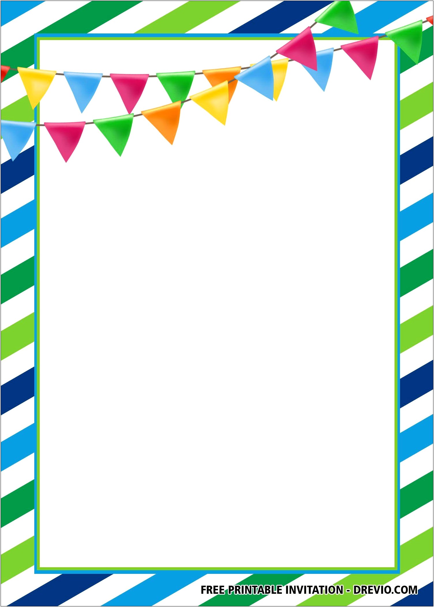 Baby Green Blue Card Template Printable