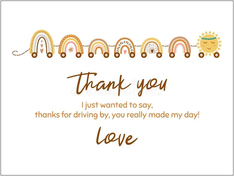 Baby Registry Thank You Card Template