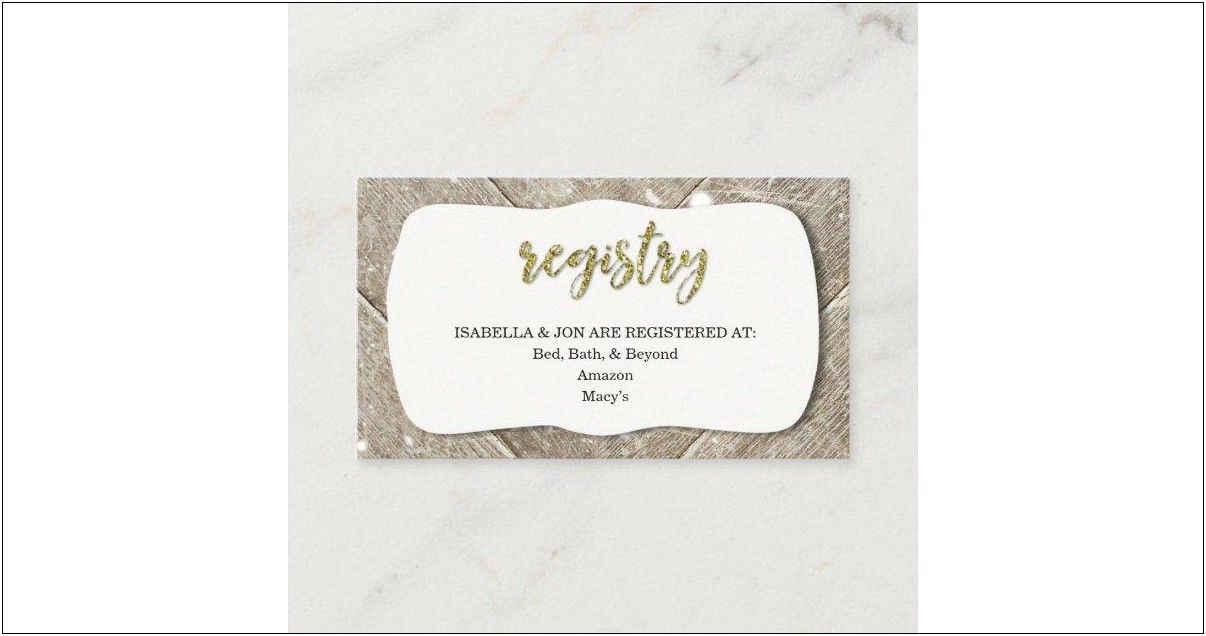 Baby Shower Gift Registry Cards Templates