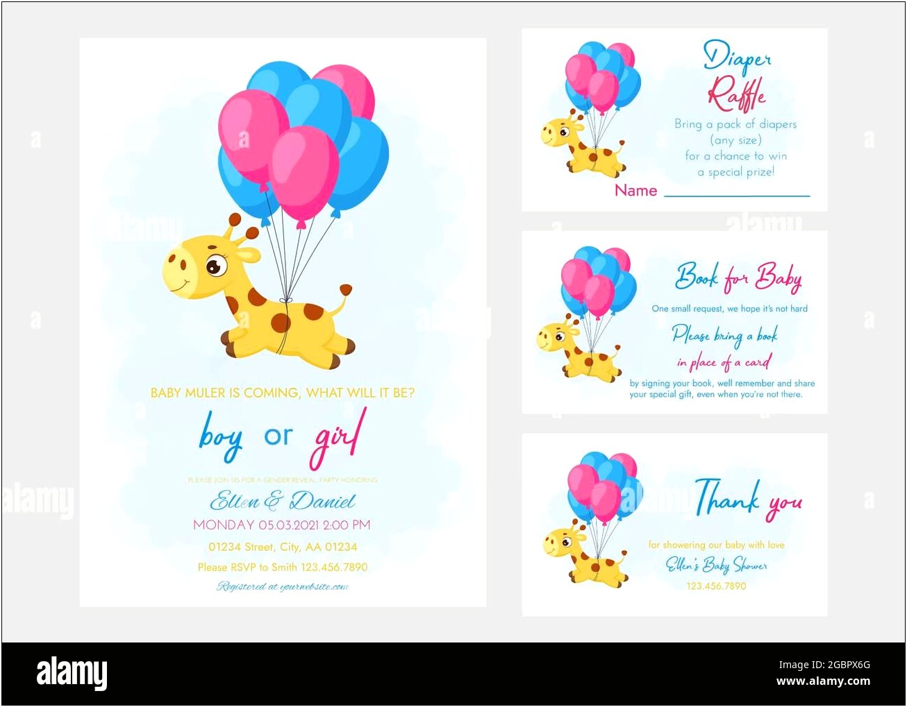 Baby Shower Group Name Card Template