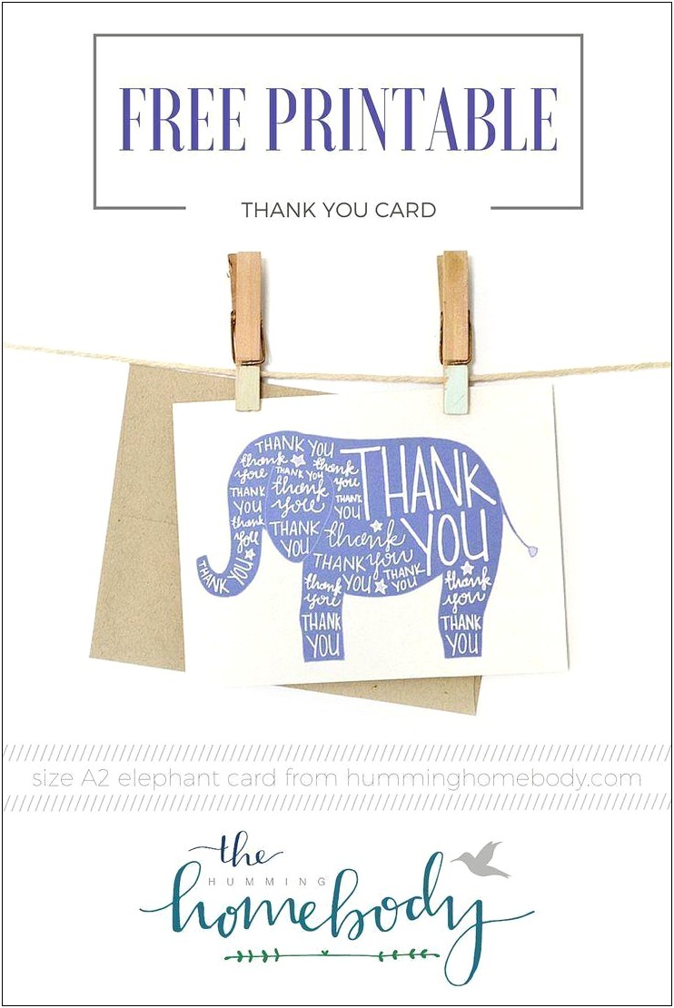 Baby Thank You Card Template Printable