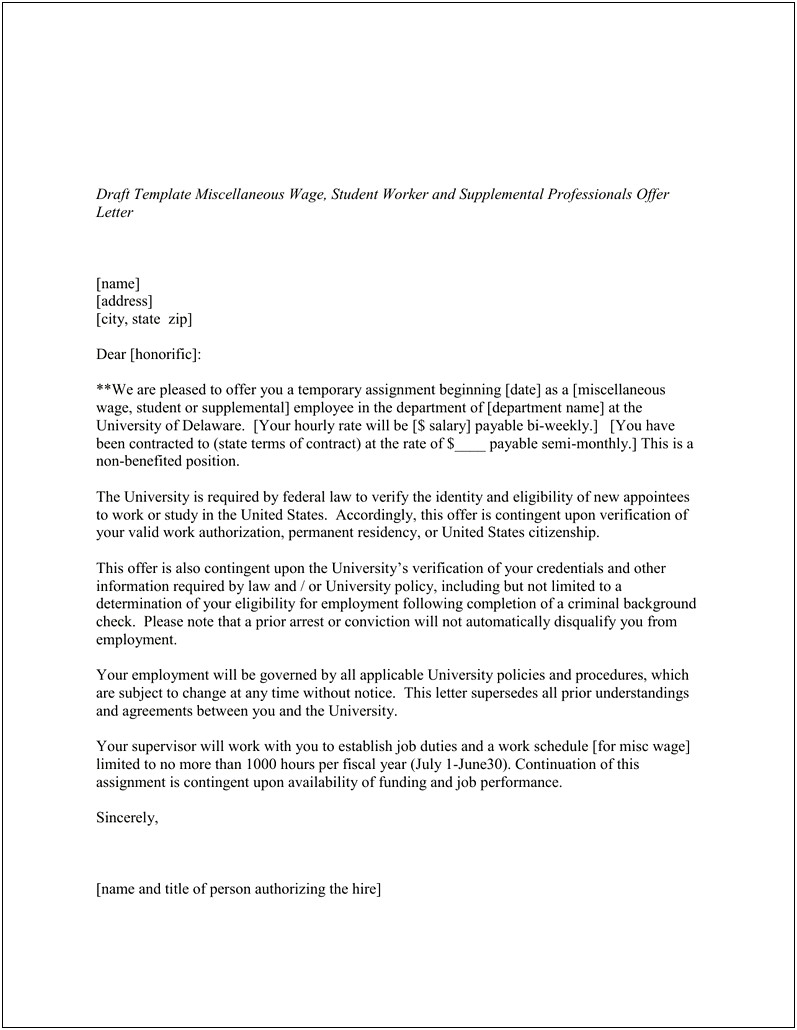 Background Screening Policy Letter Template With Citizenship