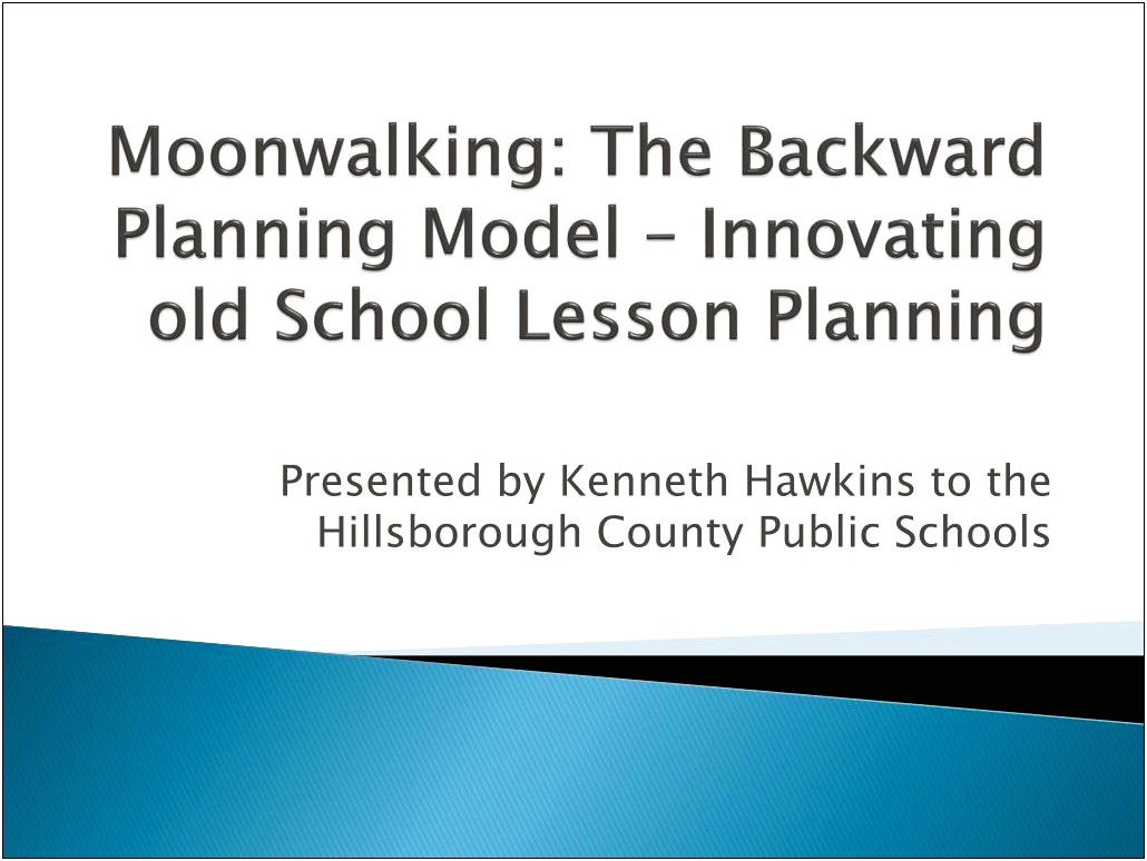 Backwards Lesson Plan Template Hillsborough County