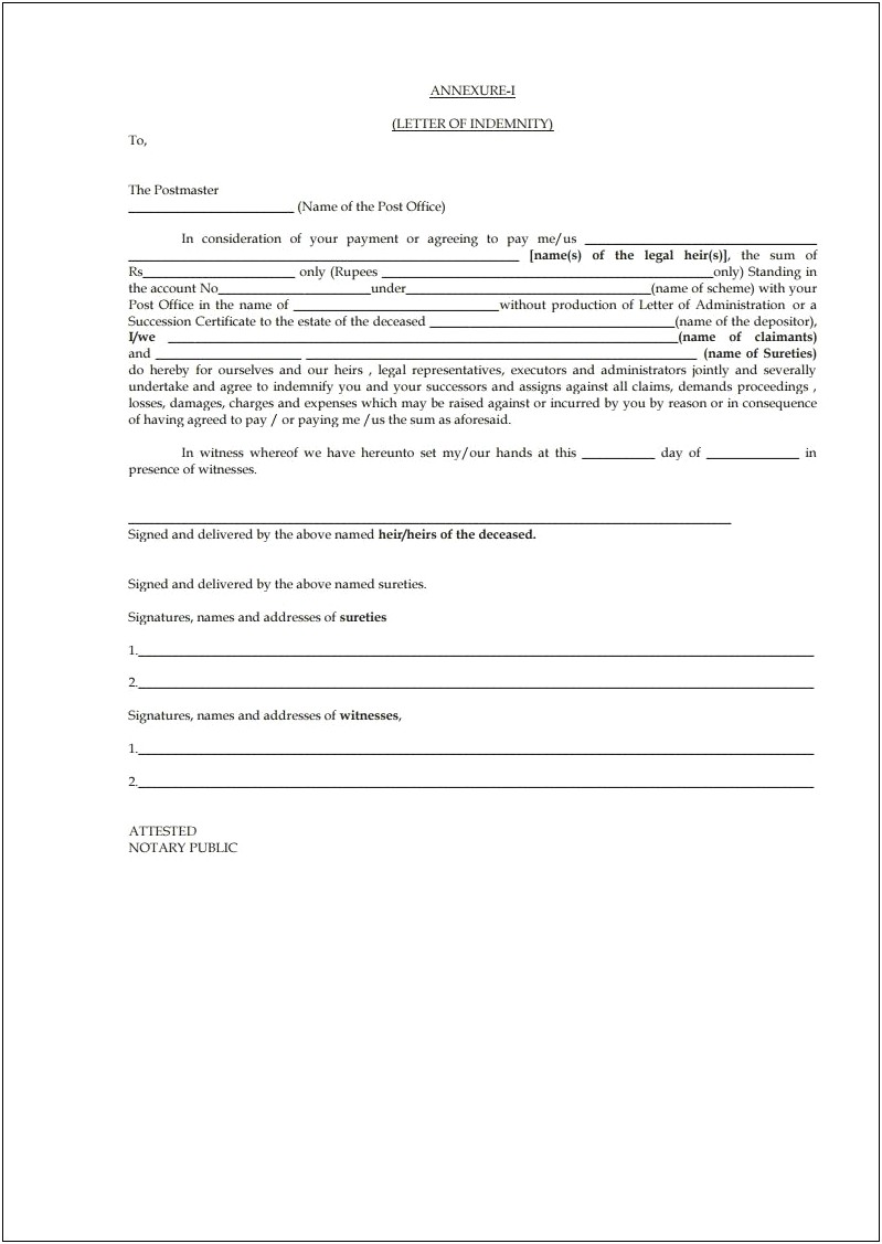 Bank Account Close Letter Template With Notarized