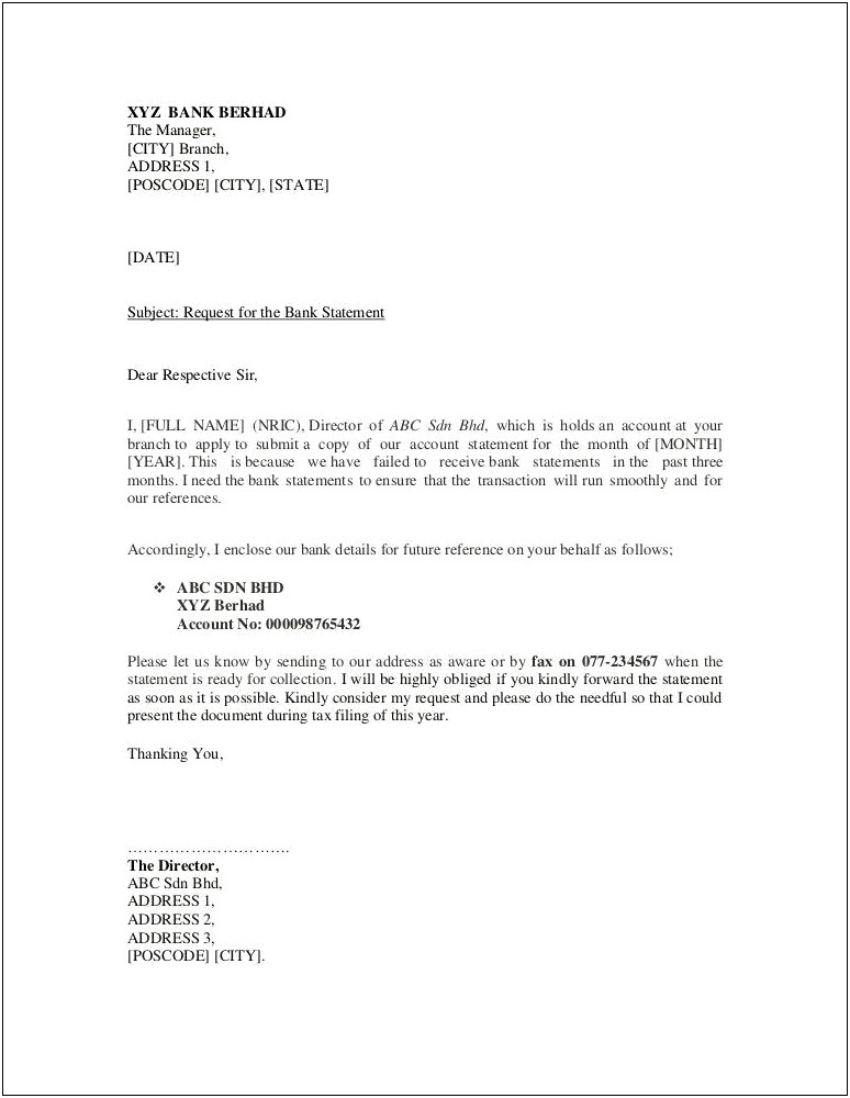 Bank Letter Template For Approved Transaction
