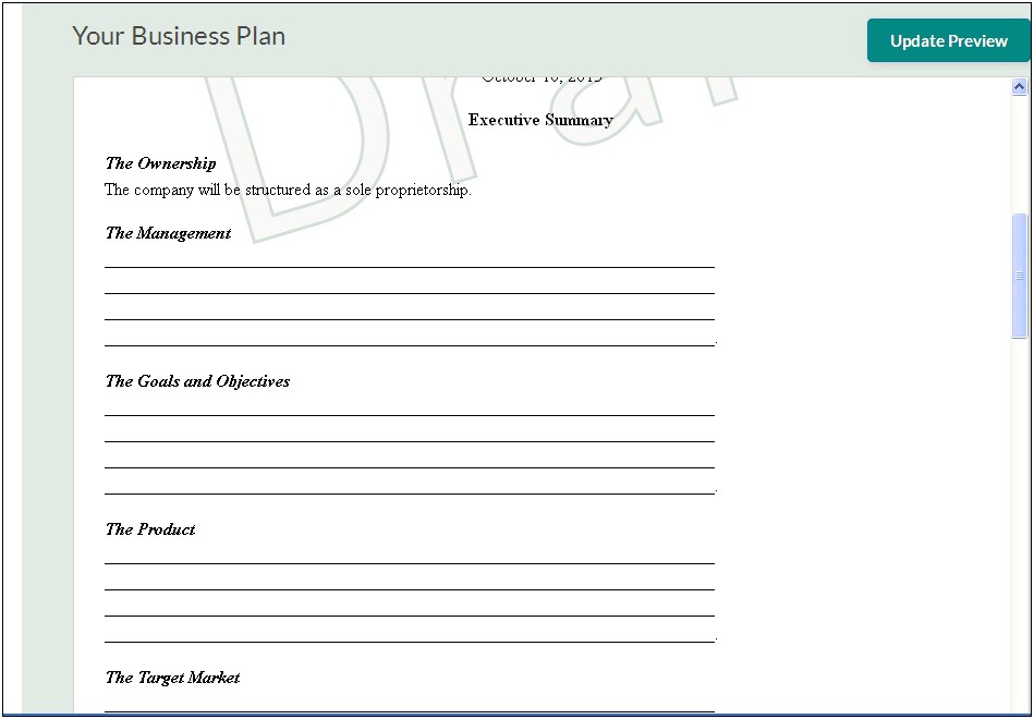 Bank Of Ireland Business Plan Template