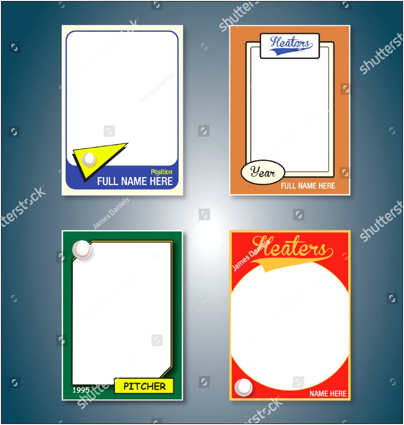 Baseball Card Template Front And Back