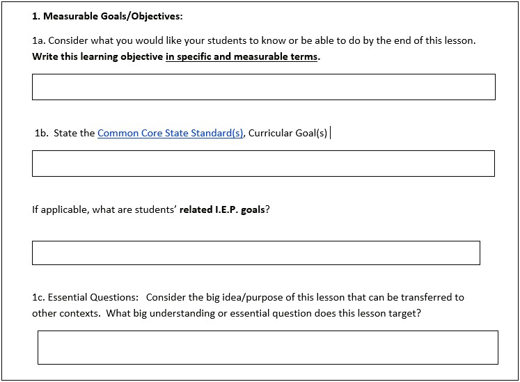 Before During And After Lesson Plan Template