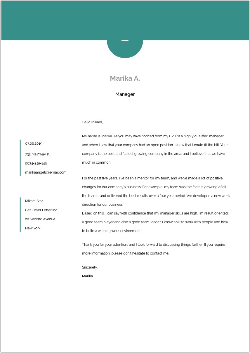 Best Cover Letter Template The Muse
