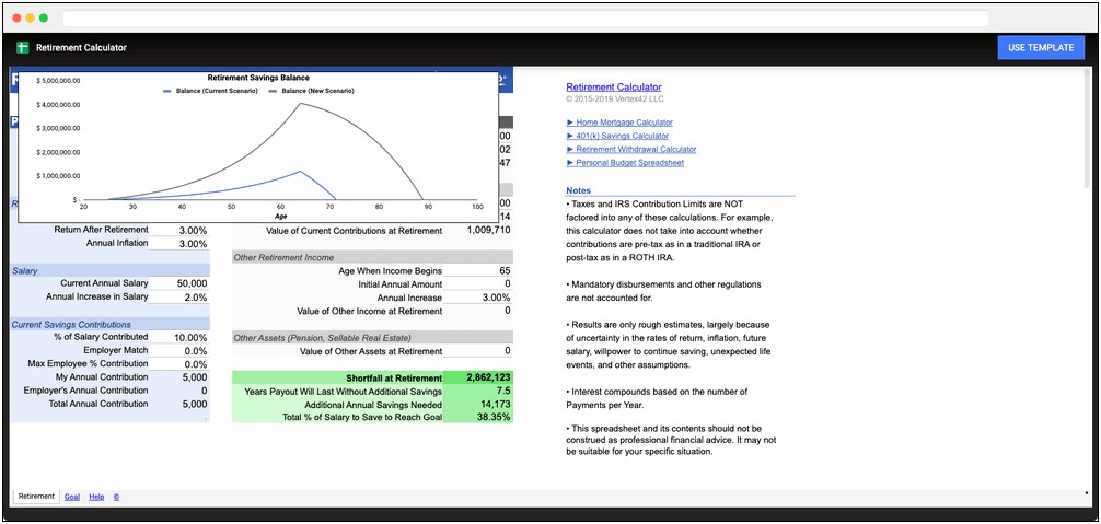 Best Excel Templates For Planning Retirement