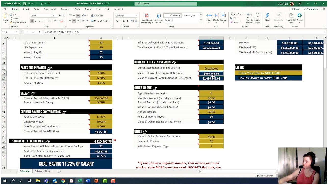 Best Excel Templates For Retirement Plans