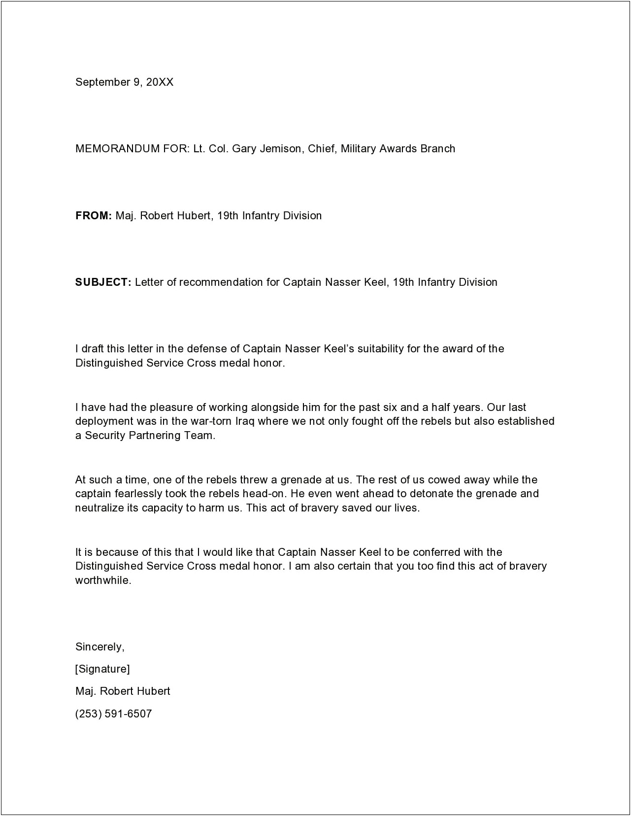 Best Security Clearance Character Reference Letter Template
