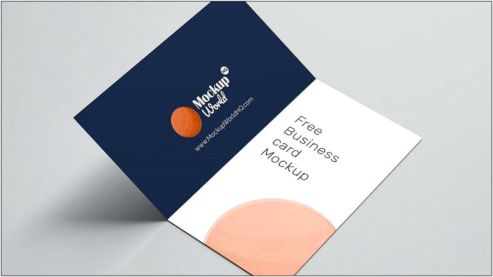 Bi Fold Business Card Mockup Template