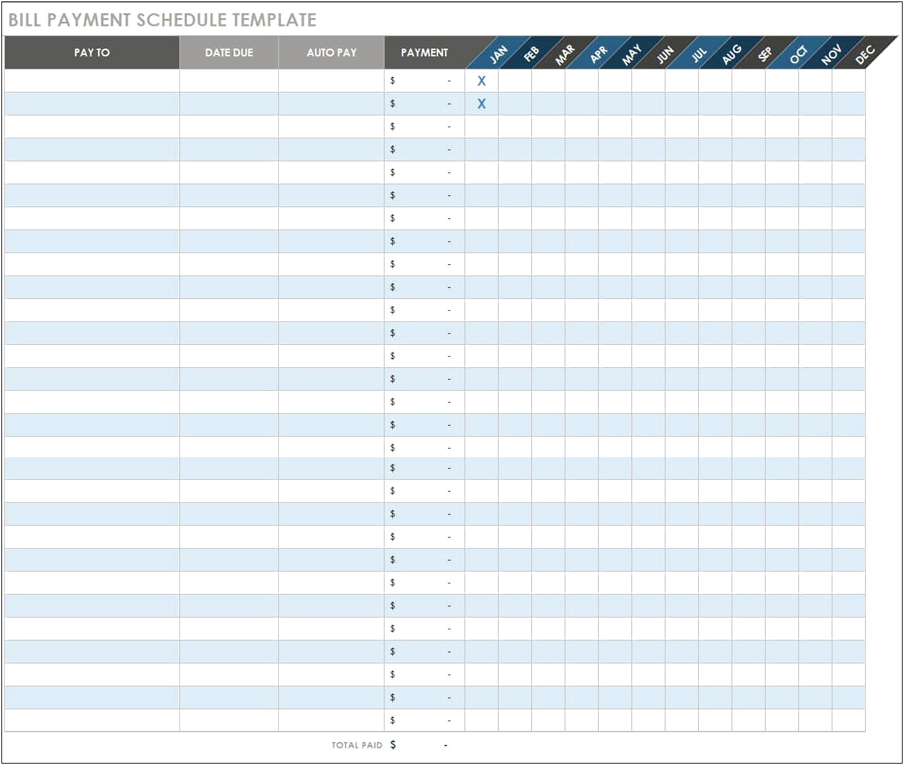 Billing Template With Credit Card Payment