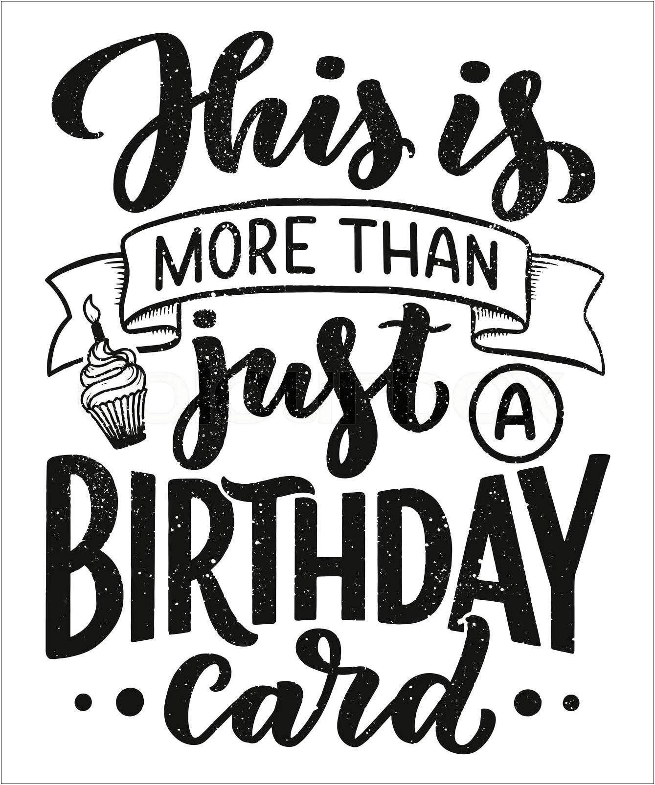 Birthday Card Design Vintage Style Template