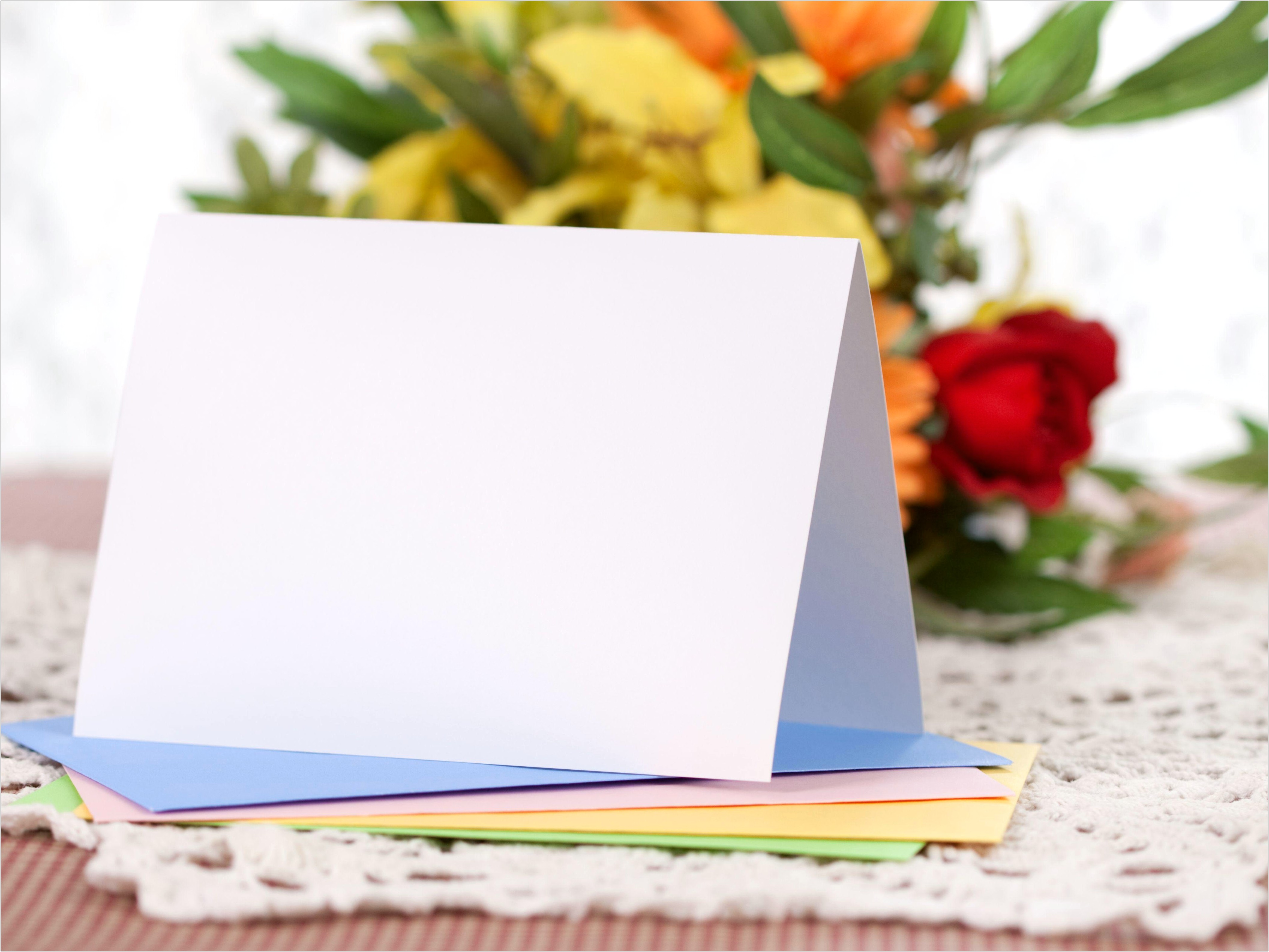 Birthday Card Template Horizontal Half Fold