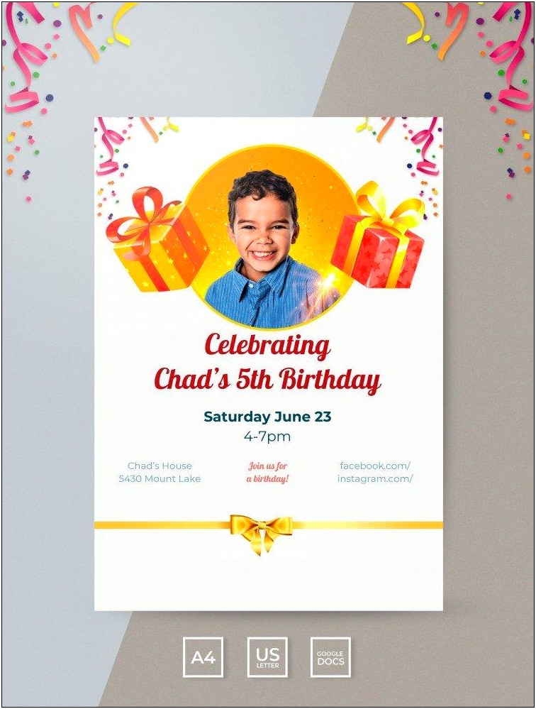 Birthday Card Templates For Google Docs