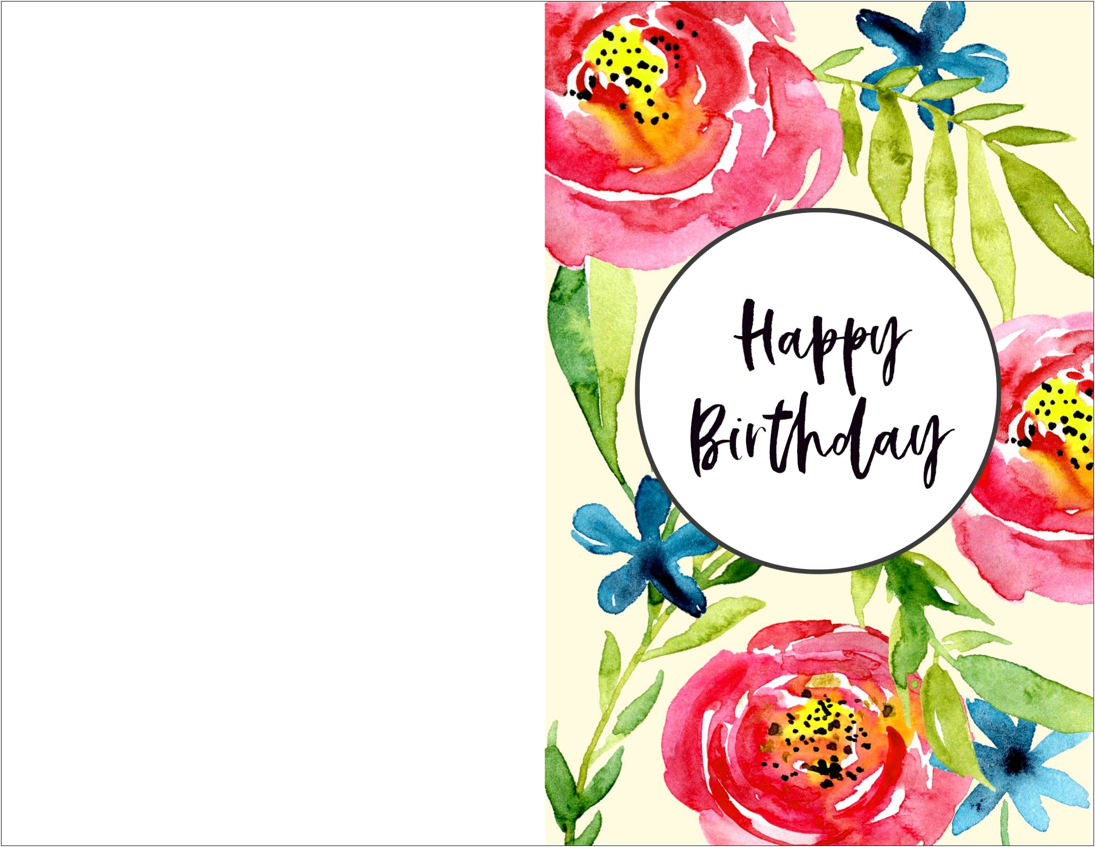 Birthday Cards Template You Can Print