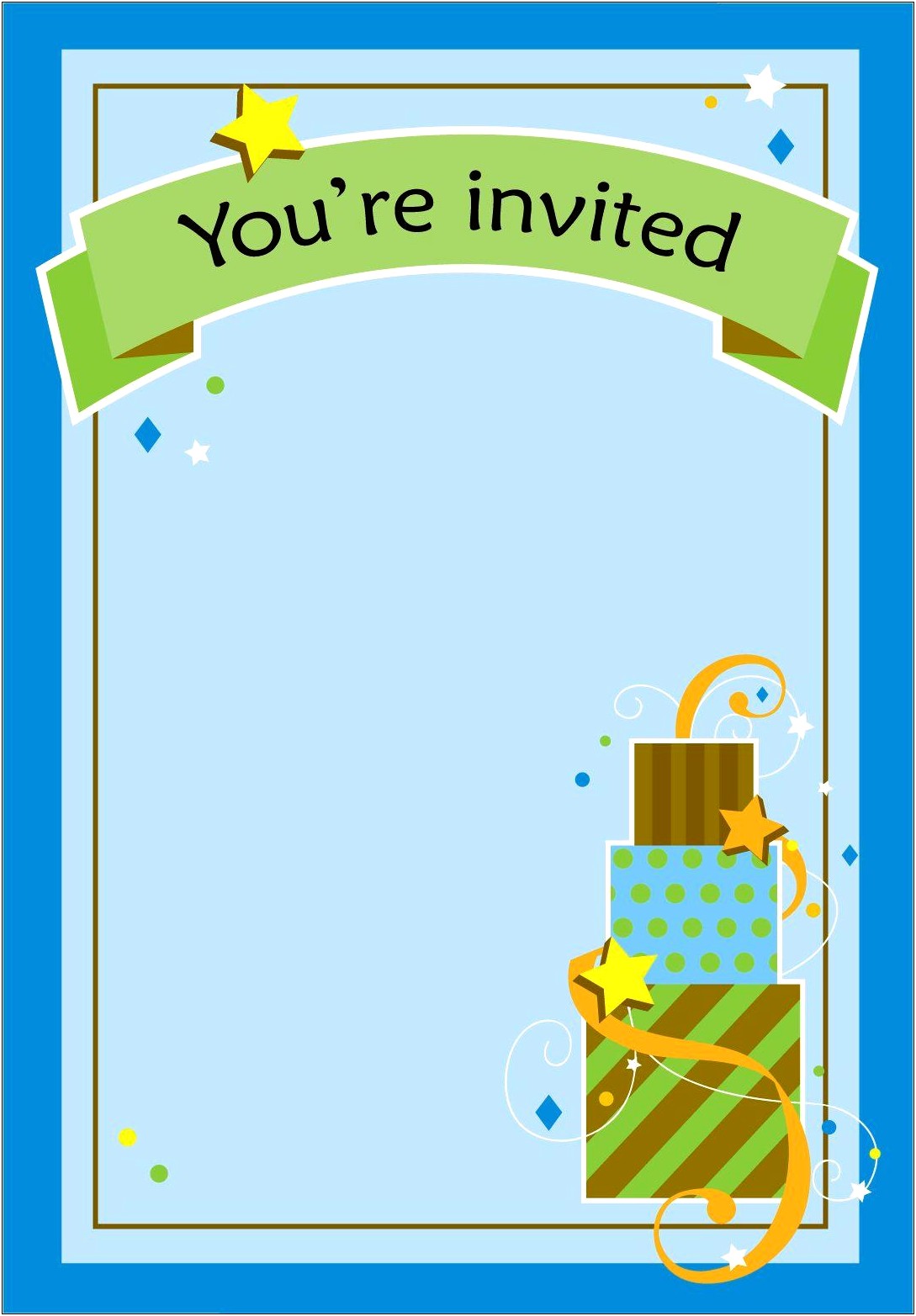 Birthday Invitation Card Template For Boy